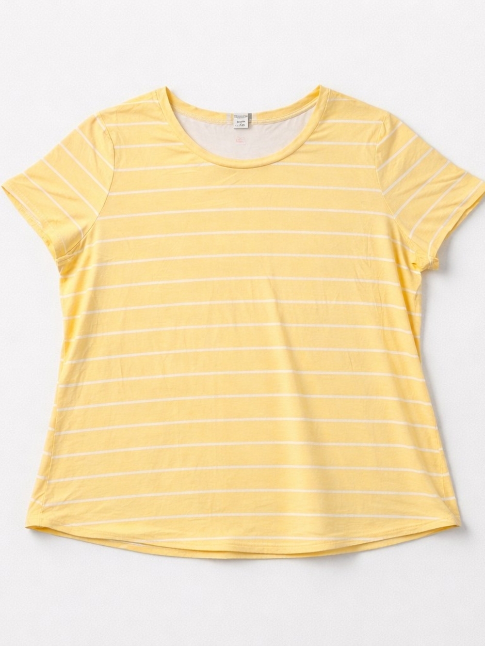 🤑Women’s Yellow & White Striped Short-Sleeve Tee